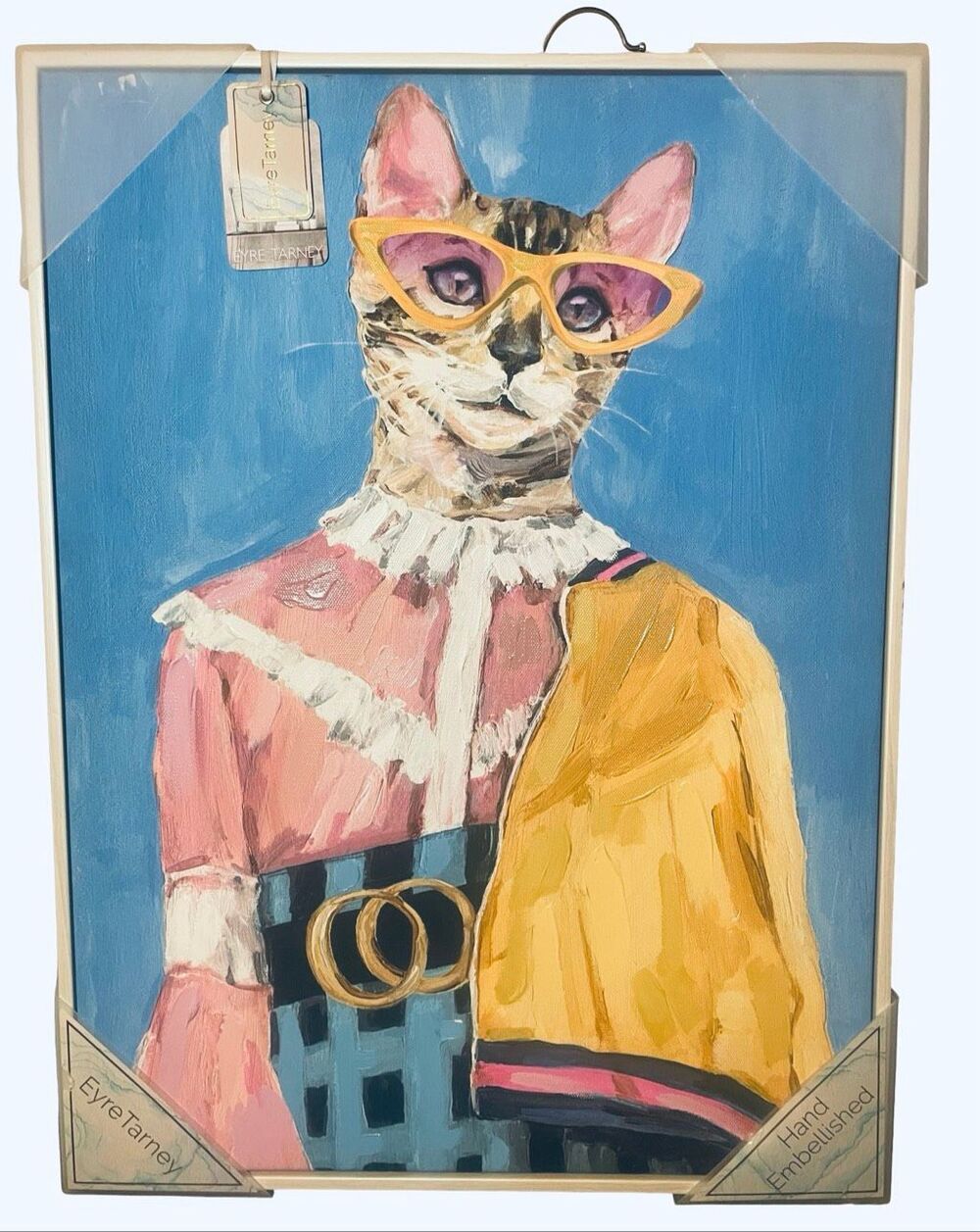 Eyre Tarney Cat Large Painting NWT